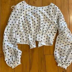 Superdown Yasmin tie back crop top